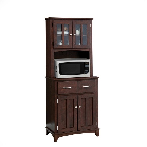 Microwave Cart Mahogany - Home Source : Target