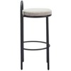 Zuo Sisal Barstool (Set of 2) Beige Tweed - 3 of 4