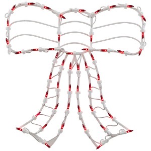 Northlight Lighted Bow Window Silhouette Christmas Decoration - 14" - Red Lights - 1 of 4