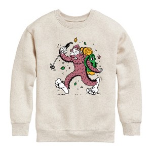 Boys' - Instant Message - Sasquatch Hike Graphic Long Sleeve Fleece Sweatshirt - 1 of 4