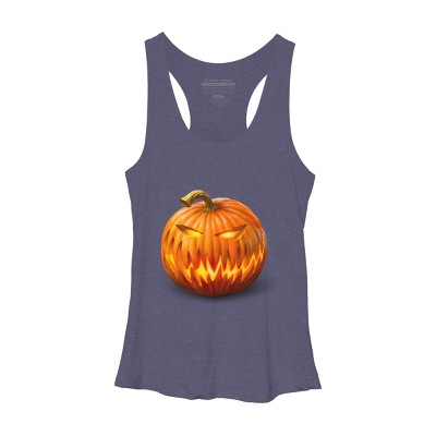 Women's Design By Humans Jack O'Lantern By Ldarro Racerback Tank Top