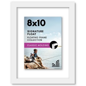 Americanflat Floating Picture Frame with polished glass - Horizontal and Vertical Formats for Wall - Horizontal and Vertical Formats for Wall - 1 of 4