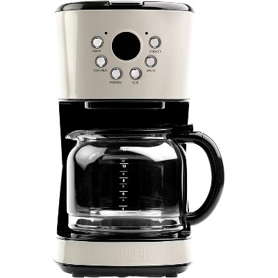 Haden 75032 Heritage Innovative 12 Cup Capacity Programmable Vintage Retro Home Countertop Coffee Maker Machine with Glass Carafe