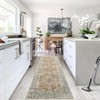 Decorative Vintage Area Rug for Kitchen Living Room - Distressed Retro Medallion Carpet, Soft Washable Non Slip Low Pile Non Shedding Thin Rug - 2 of 4