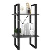 vidaXL 2-Tier Book Cabinet Gray 15.7"x11.8"x27.6" Chipboard - 4 of 4