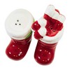 Tag 3.75 In Santa Boots S & P Shakers Christmas Candy Canes Holly Salt And Pepper Shakers - 2 of 3