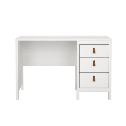 Tvilum, Madrid Home Office Writing Desk with 3 Storage Drawers, White - image 1 of 3