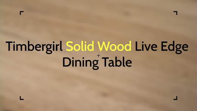 80&#34; Solid Wood Live Edge Dining Table Brown - Timbergirl, 5 of 6, play video