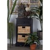 Farmhouse Wooden Chest with Wicker Basket Drawers Black - Olivia & May: No Assembly, Indoor Use, MDF Composite - 4 of 4