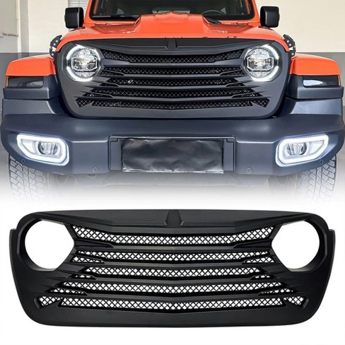 American Modified Tomahawk Grille Compatible With Jeep 2018-2023 Wrangler  Jl And Gladiator Jt Models Without Trailcam, Matte Black : Target