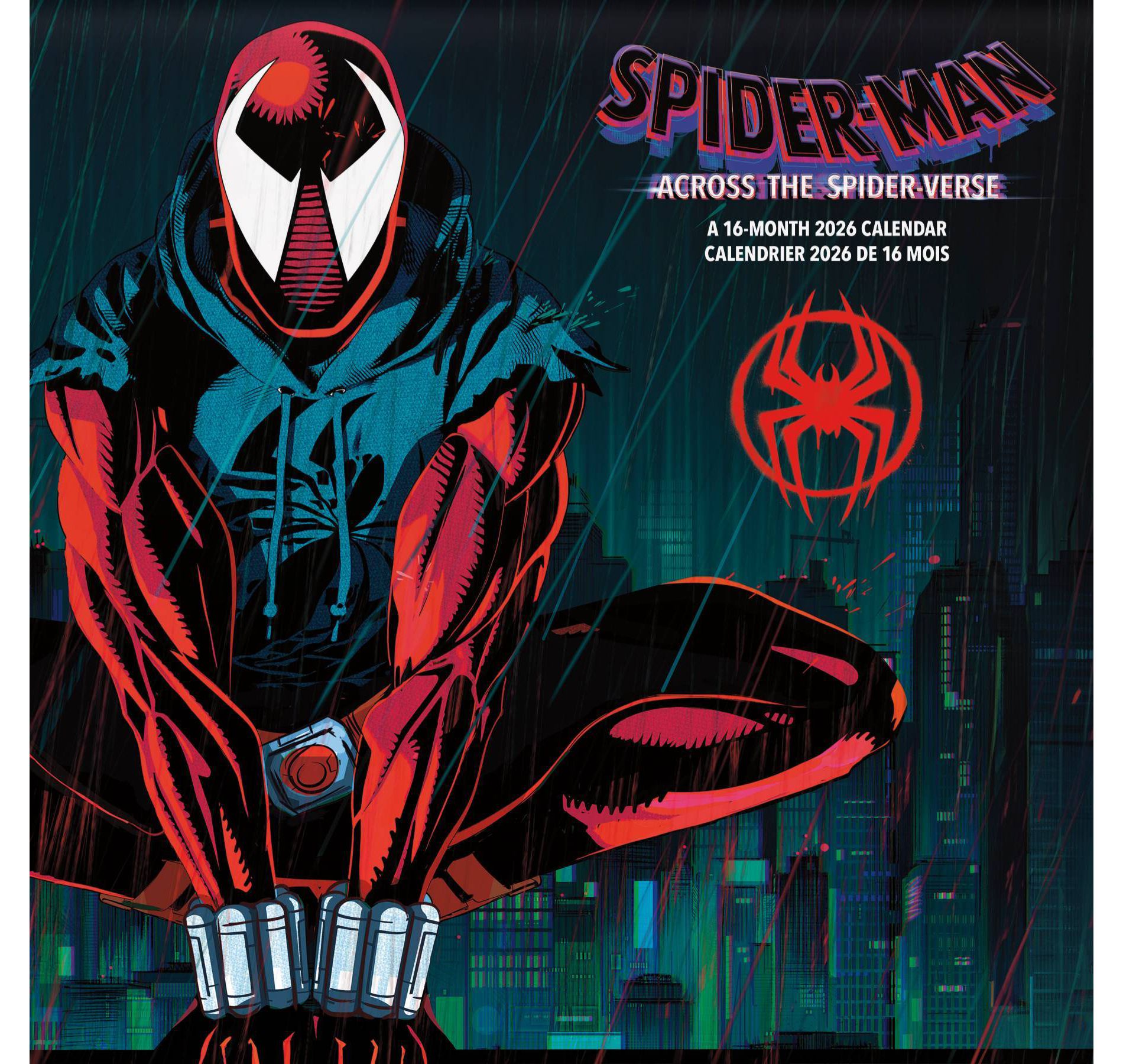 Marvel 2026 Spider-Man Across the Spider Verse Bilingual French 12"x12" Wall Calendar