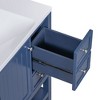 NicBex 36'' Bathroom Storage Cabinet with Sink, Bathroom Vanity, 1 Spacious Cabinet, 1 Open Shelf and 3 Drawers for Bathroom, Blue - 4 of 4