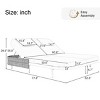 2-Person Outdoor Daybed, Patio Chaise Lounges with 5-Position Adjustable Backrest, Chaise Lounge with Iron Frame and Foam Cushions–Cuddlewood - 4 of 4