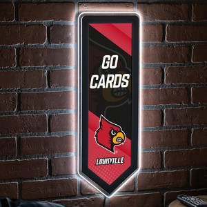 Evergreen Ultra-Thin Glazelight LED Wall Decor, Pennant, University of Louisville- 9 x 23 Inches Made In USA - 1 of 4