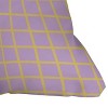 Maria Creative Windowpane Outdoor Throw Pillow Lavender/Lemon - Deny Designs - 2 of 3