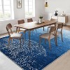 Washable Rugs Modern Abstract Semicircular Floral Print Area Rug Soft Touch Throw Carpet for Living Room Stain Resistant Throw Carpet - 2 of 4