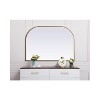 Elegant Lighting Metal Frame Arch Mirror 42x30 Inch in Brass - 4 of 4