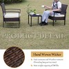 3-Piece Outdoor PE Wicker Patio Chair and Table Set with Washable Cushions for Balcony or Poolside-The Pop Home - 2 of 4