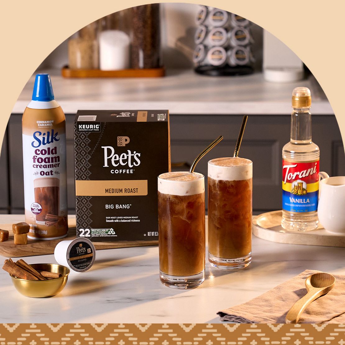 Cinnamon Caramel Vanilla Iced Coffee