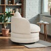 Mshliw Swivel Accent Chair with 360° Rotation, Single Sofa, Chenille Upholstery, Ergonomic Armrests, Soft Cushion and Included Pillow - 4 of 4