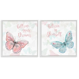 Stupell Industries Believe In Dreams Butterflies, 17" x 17" - 1 of 4