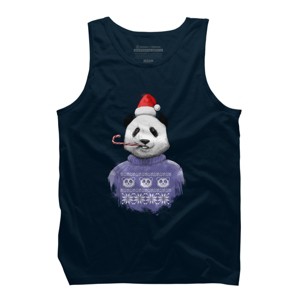Men's Design By Humans Christmas panda By NikKor Tank Top - 1 of 3