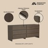 PAGED 6-Drawer Dresser, Modern Minimalist Storage Cabinet with Smooth Drawer Fronts and Rich Wood Grain Texture for Living Room, Hallway - 4 of 4