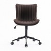 YOUNIKE Modern Home Office Chair Adjustable Swivel Desk Chair Leather Rolling Task Vanity Chair Seat Size 19.49"Wx16.93"Dx(17.91-22.64)"H - 4 of 4