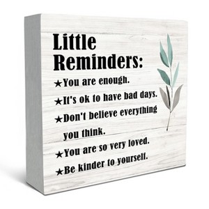 Inspirational Little Reminders Wood Box Sign Desk Decor, Inspirational Desk Decor - 1 of 4