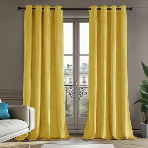 Deconovo Velvet Blackout Curtains – 2 Panels, Thermal, Grommet Top - 1 of 4