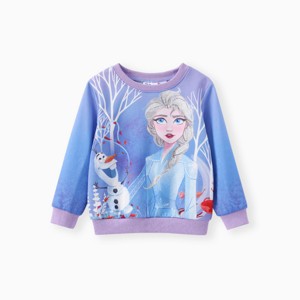 Disney Frozen Toddler Girl 1pc Elsa Olaf Character Print Long-sleeve Sweatshirt - 1 of 4