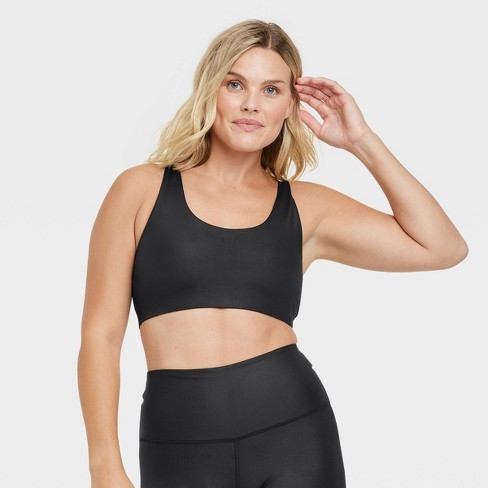 Women's Sculpt High Support Embossed Sports Bra - All In Motion™ Black XXL