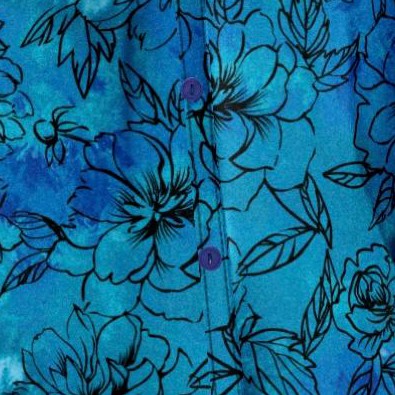 deep turquoise tie dye floral