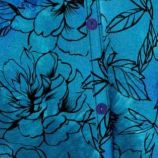 deep turquoise tie dye floral