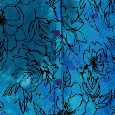 deep turquoise tie dye floral