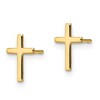 Black Bow Jewelry 10mm Polished Cross Post Earrings in 14k Yellow Gold - 2 of 4