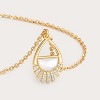 14K Gold MOP Necklace - Heart/Cross/Teardrop Pendant, Delicate Women's Jewelry Gift - 4 of 4