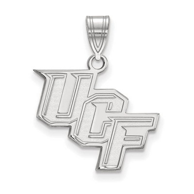 Black Bow Jewelry 14k White Gold Central Florida Knights NCAA Medium Pendant