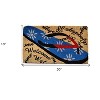 HomeRoots 18" X 30" Red White and Blue Coir Flip Flop Welcome Outdoor Door Mat - 3 of 4