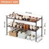 NEX 2 Tier Shoe Rack with Freestanding Shelf Bronze - image 3 of 4