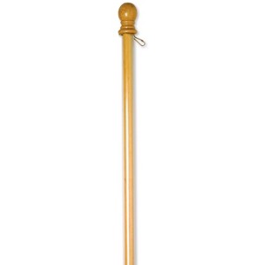 Evergreen Flag 56 House Wood Flag Pole With Anti-Wrap Tube - 1 of 4