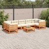 vidaXL Patio Sofa Set Outdoor Furniture 8 Piece - Wax Brown Pine - Garden/Lounge Set with Corner, Center Seats, and Footstool - 3 of 4