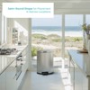 Home Zone Living 12 Gallon Semi-Round Stainless Steel Kitchen Trash Can with Step Pedal and Soft Close Lid, Silver - 2 of 4