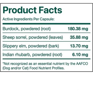 ESSIAC for Pets | Immune System Support Supplement for Dogs & Cats | Original Herbal Formula in Vegan Gluten-Free Capsules, 60ct - 1 of 4