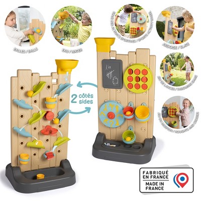 Smoby 32" Tall Beige and Yellow Activity Wall Play Center