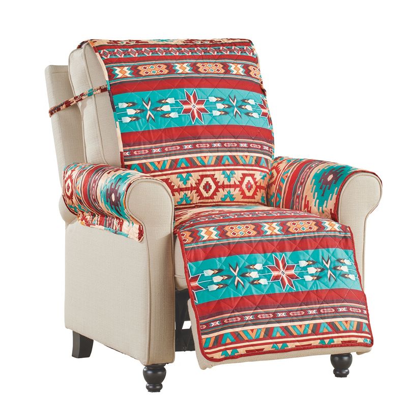 Collections Etc Quilted Bold Southwest Design Furniture Cover, 1 of 3
