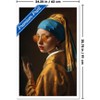 Trends International Reinders: Master Twist - Modern Pearl Girl Framed Wall Poster Prints - 3 of 4