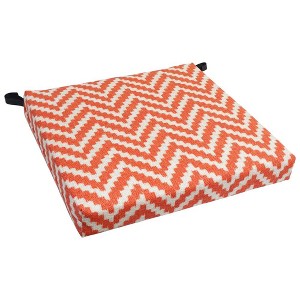 Blazing Needles, 20-inch by 19-inch Patterned Outdoor Chair Cushion - 1 of 2