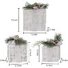 Set of 3 Christmas Lighted Gift Boxes, Pre-lit 60 LED Light Up Present Boxes Ornament Warm White Tinsel Boxes Decoration - 2 of 4