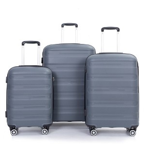 Hardshell Luggage Sets 3 Piece With Tsa Lock And 360 Degree Double Spinner Wheels Pp Lightweight Durable Hand Luggage (20"/24"/28") - 1 of 4